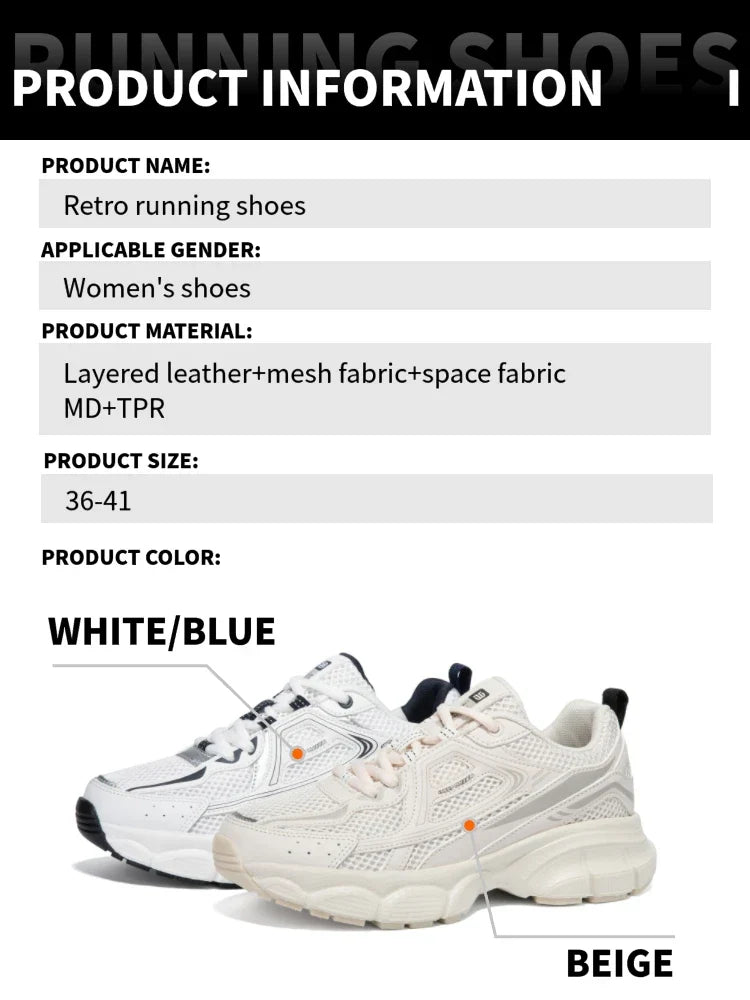 Women Sports Shoes Outdoor Lightweight Breathable Jogging Sneakers Female Casual Mesh Anti-slip Lace Up Running Shoes