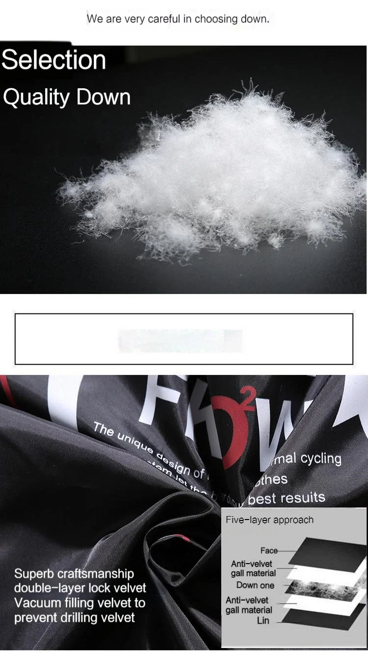 Winter White Duck Down Jacket Men Travel Hiking Thicken Warm Hooded Puffer Jackets Windproof Overcoat Down Coat Male Clothing