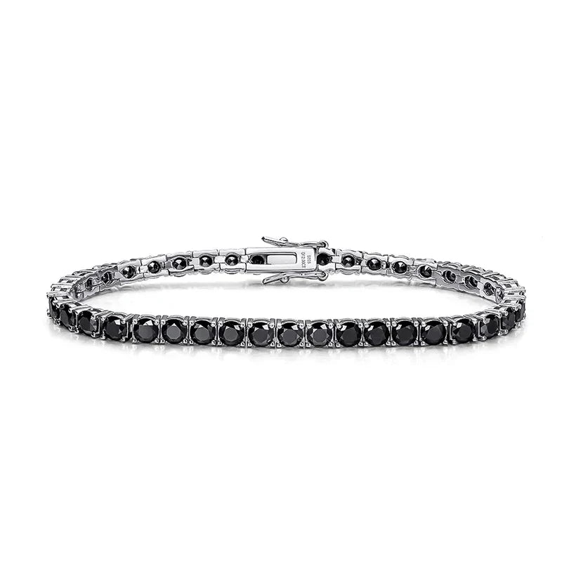 3/4/5mm Pass Diamond Test Moissanite Tennis Bracelets for Women Men Original 925 Sterling Silver Bangles with Certificate