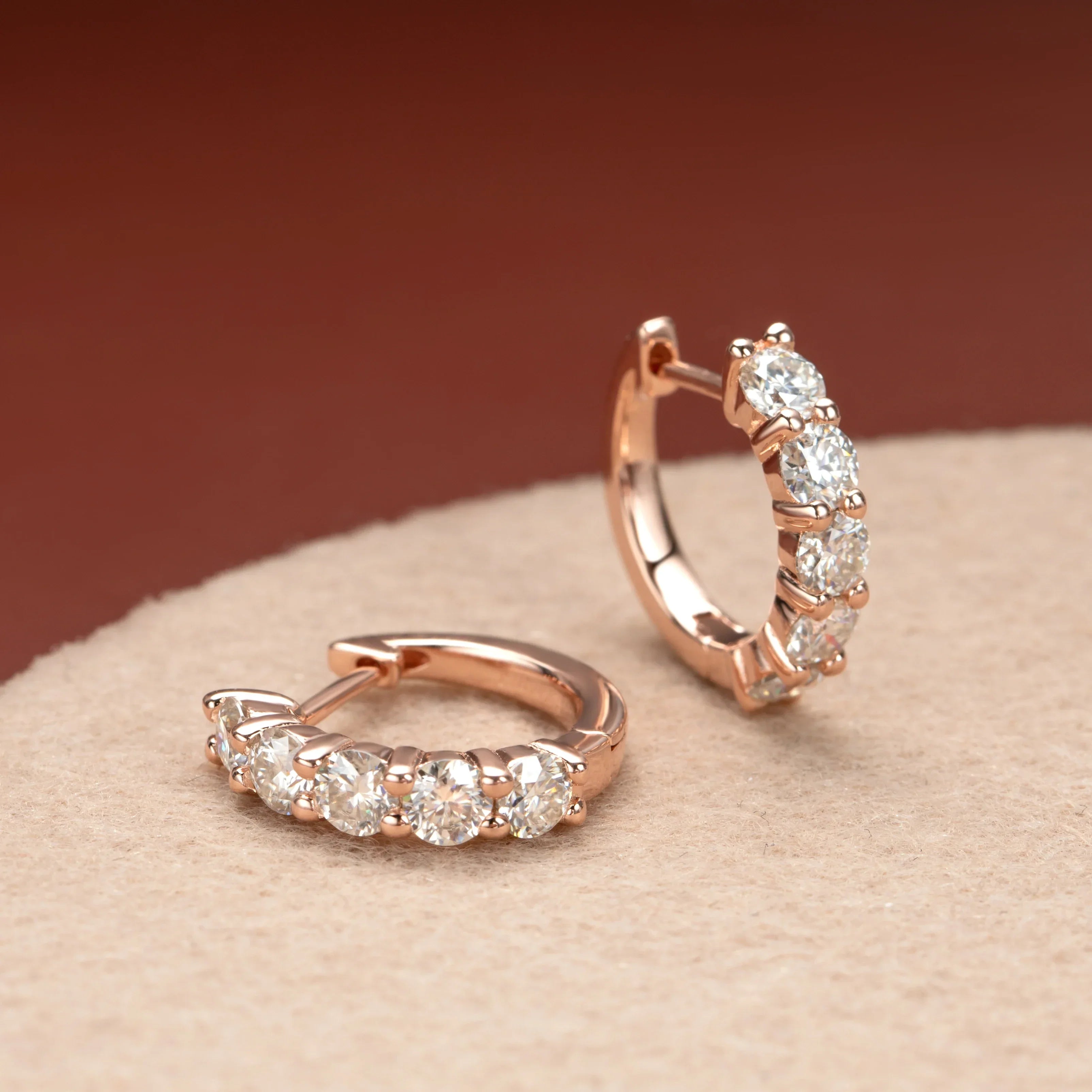 100% Real 3.5mm 0.2ct Moissanite Hoop Earrings for Women S925 Sterling Silver Earring Luxury Designer Wedding Fine Jewelry