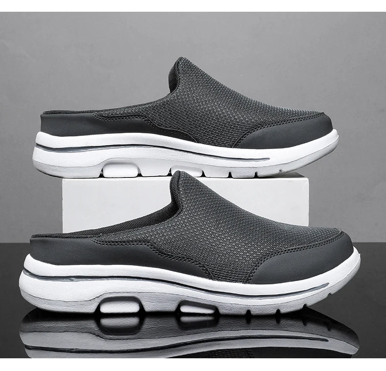 Men Slippers Summer Breathable Home Indoor Slippers Men Thick Bottom Slides Fashion Couple Walking Shoes