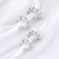 3/4mm D Color Full Moissanite Hoop Earrings for Women Luxury Quality Jewelry 100% 925 Sterling Silver Original Design