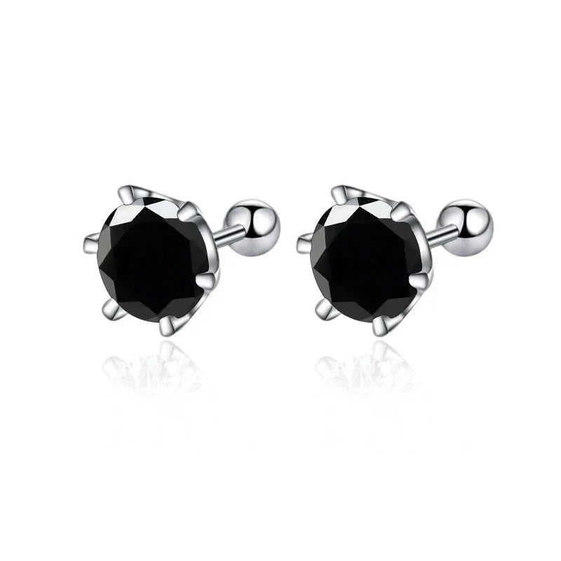0.5-2ct Moissanite Screw Stud Earrings D Color 925 Sterling Silver Diamond Earrings For Women Wedding Fine Jewelry