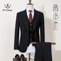High-quality striped suits for men slim fit luxurious and elegant men's business suit 3-piece set party full men's suit