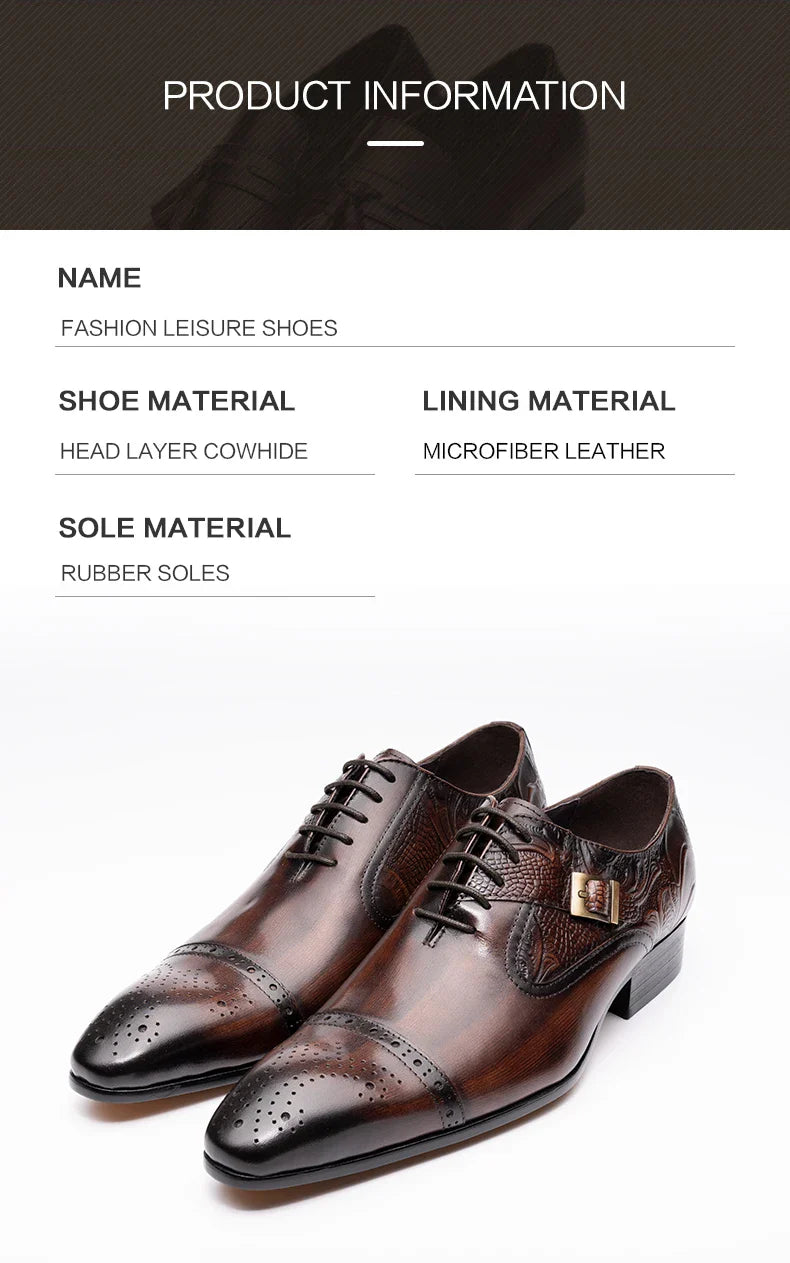 Luxury Business High-end Leather Shoes Men Oxford Shoes Elegant Formal Genuine Leather Dress Shoes European Style Men Shoes