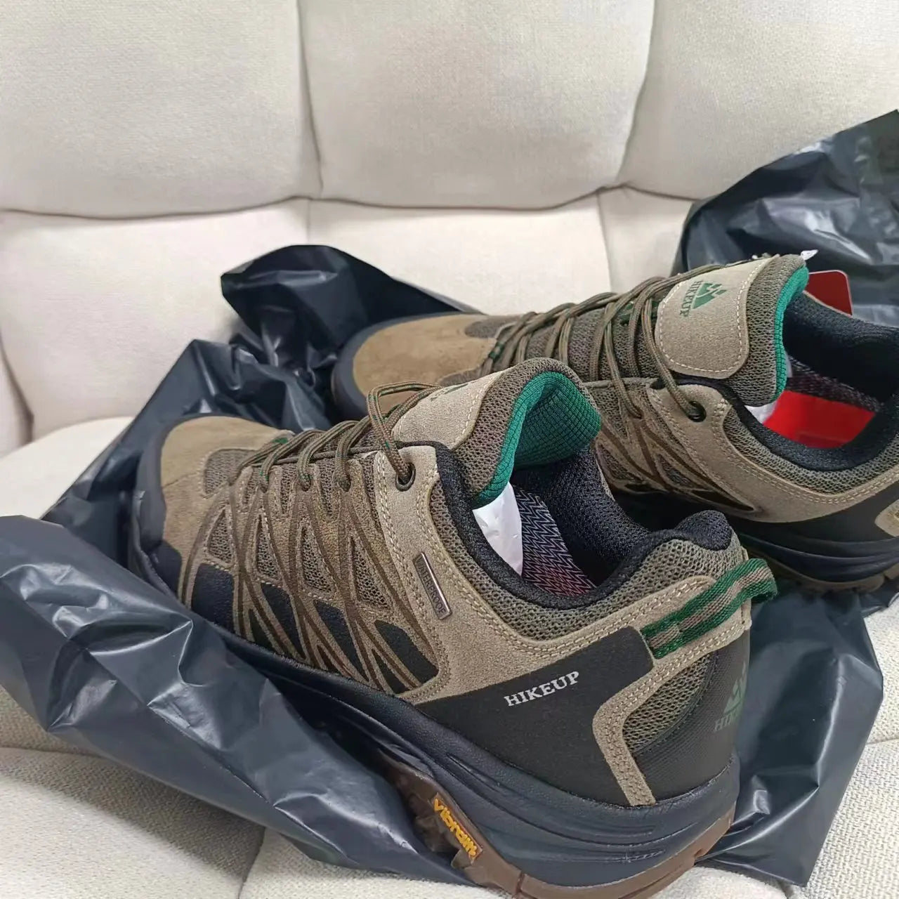 Mens Hiking Shoes Breathable Lace Up Trekking Male Cushioning Outdoor Climbing Tourism Sneakers for Men