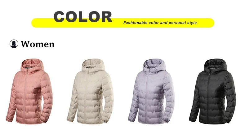 Winter Warm Down Jacket Women Hiking Camping Climbing Trekking Graphene Lining Coat Duck Down Lightweight Padding Jackets