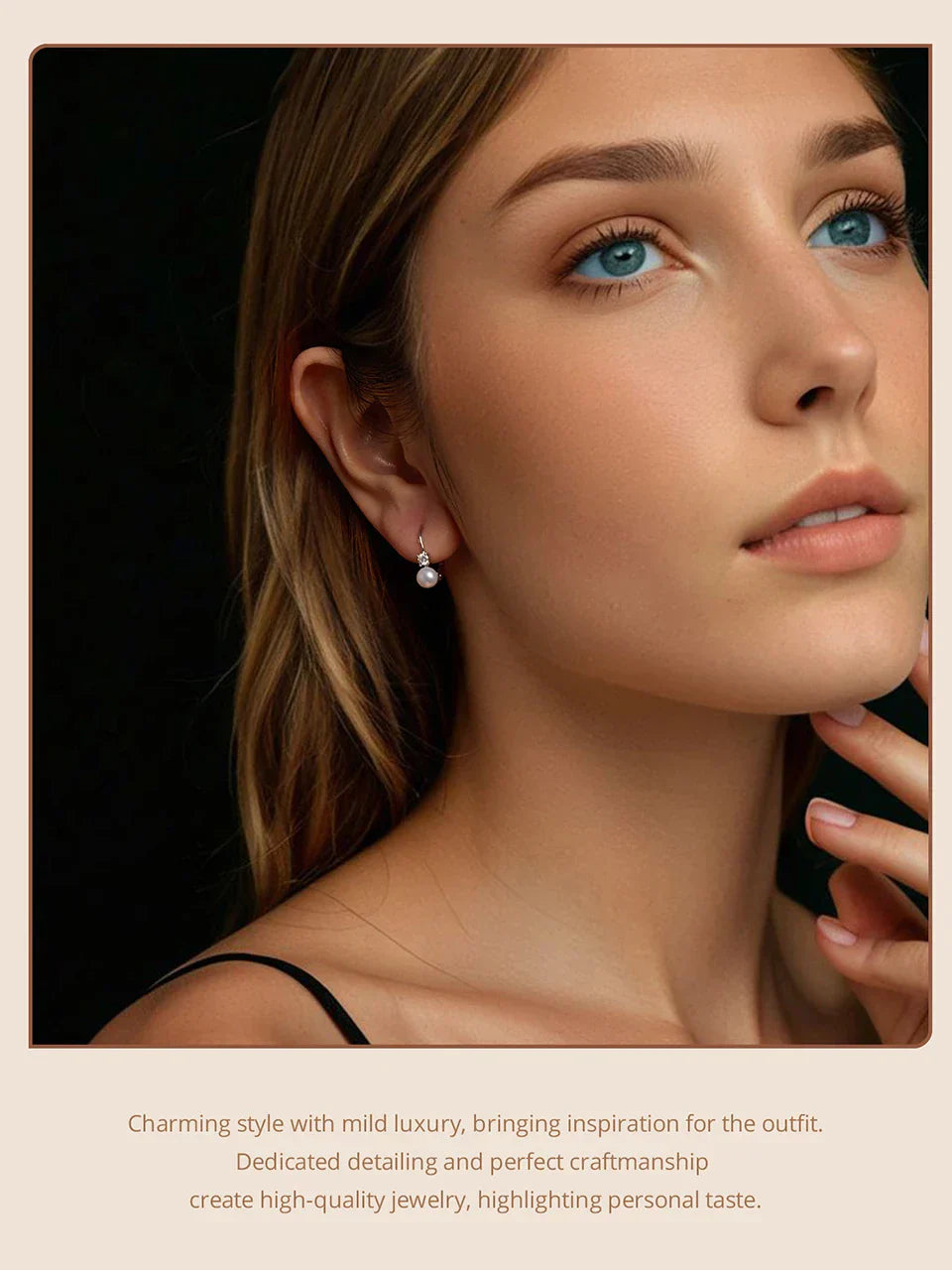 Moissanite Freshwater Pearl Earrings for Women Wedding, Round Cut Lab Diamond 925 Sterling Silver Drop Dangle Ear Buckles
