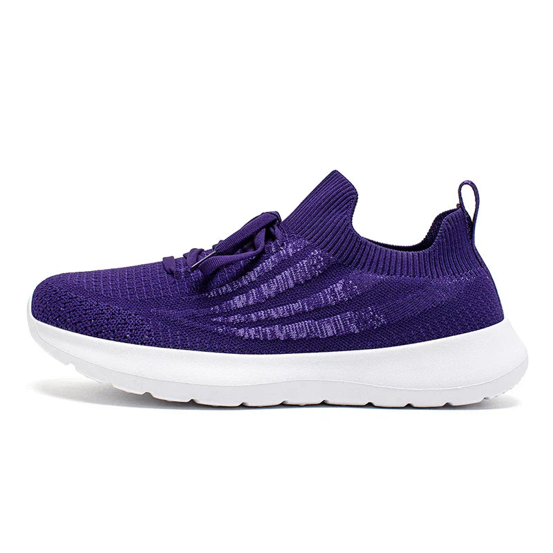 Unisex Running Sneakers Wide Toe Mesh Breathable Walking Shoes Non Slip Lace-Up Hiking Sneakers