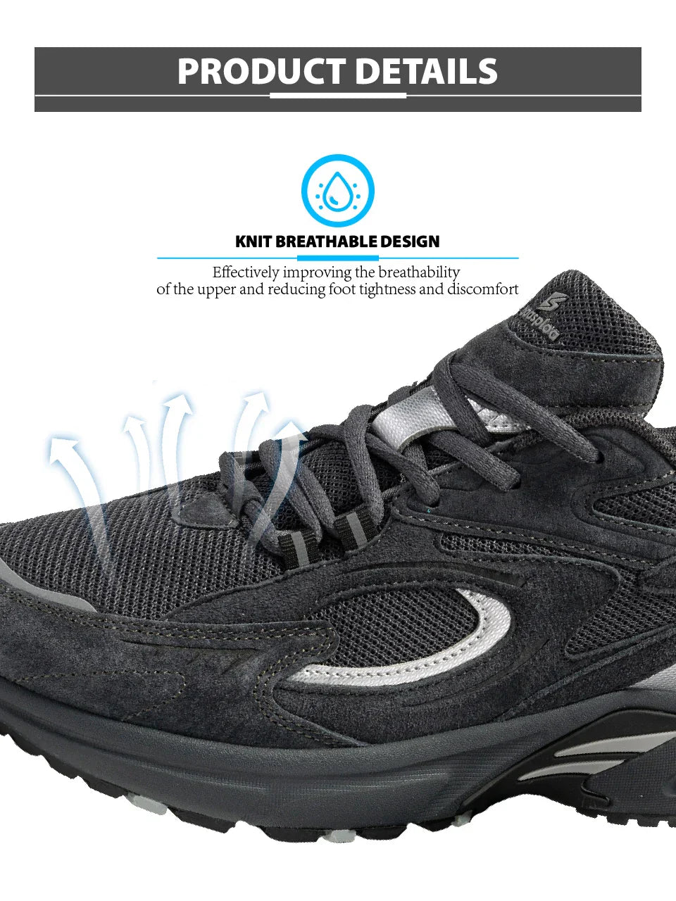New Running Shoes Men Outdoor Fashion Lightweight Mesh Sports Shoes Male Casual Breathable Non-Slip Walking Shoes