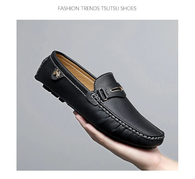 Formal Italian Shoes Men Handmade Leather Loafer Driving Flats Slip-on Casual Shoes Luxury Comfy Moccasins Dress Shoes for Men
