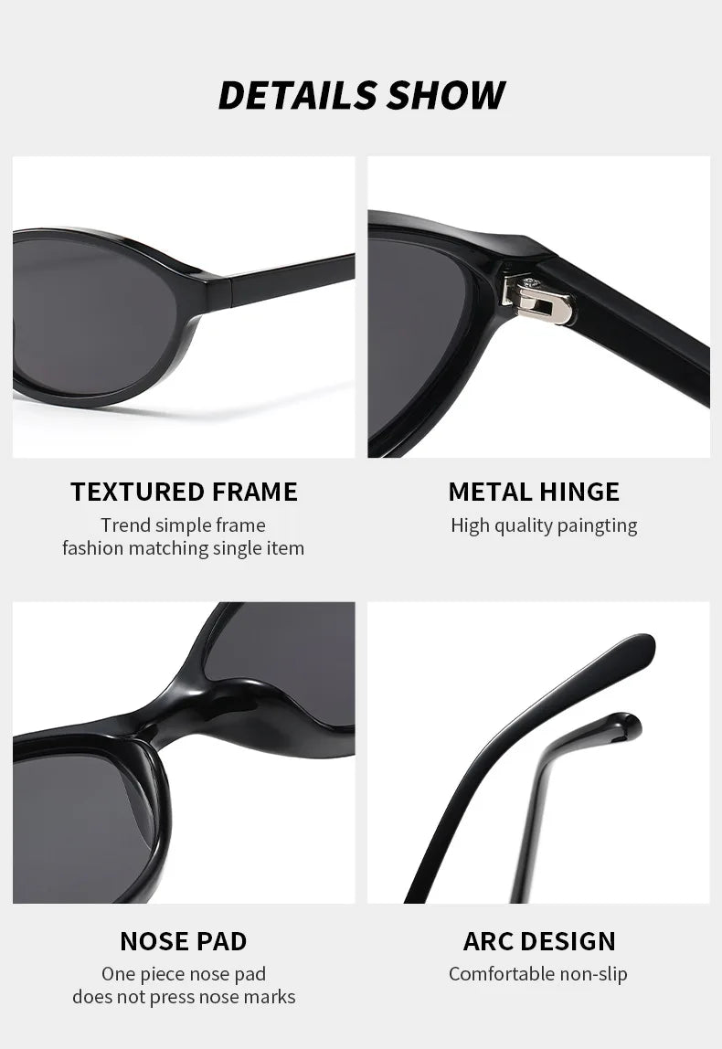 Small Cat Eyes Sunglasses For Women Men Fashion Brand Designer Retro Gradient Shades