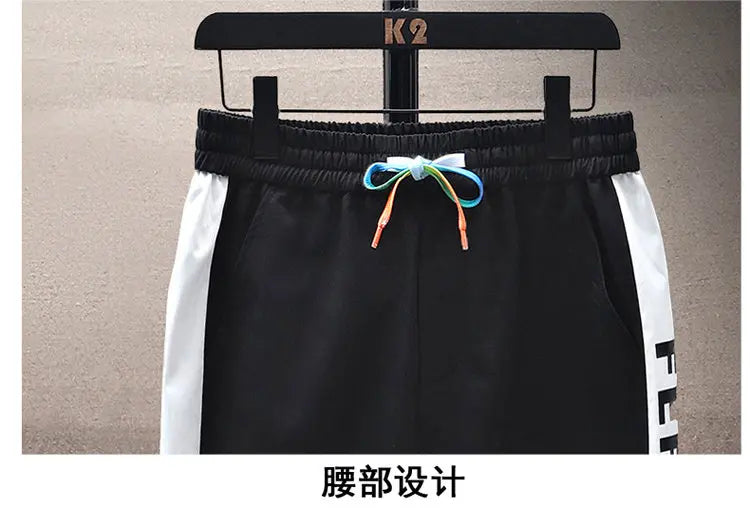Spring Autumn Casual Men Sets Jacket + Pants Two Pieces Fashion Korean Trend Hooded Baseball Uniform Suit Man Outfit