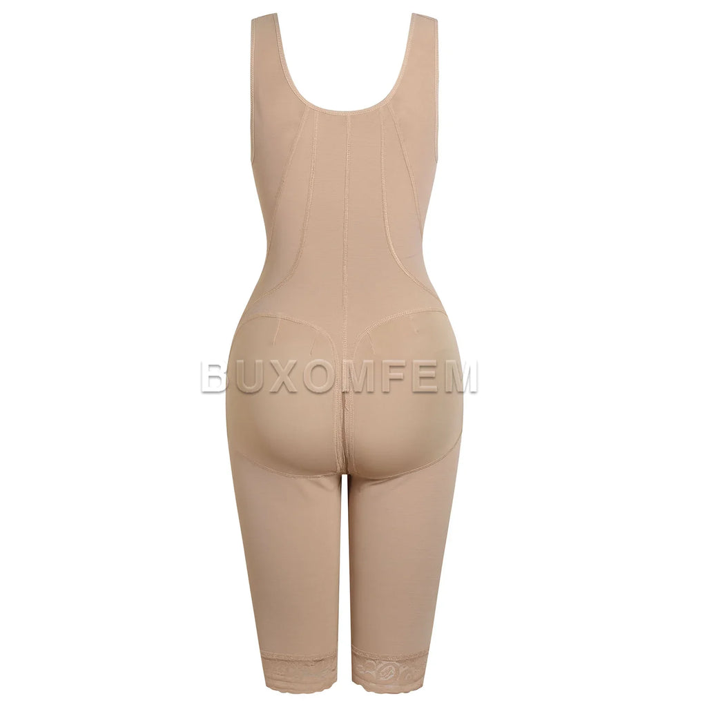 Women's Open Chest Girdles Fajas Colombianas High Waist Trainer Body Shapewear Slimming Post Surgery Elastic Abdomen Bodysuits