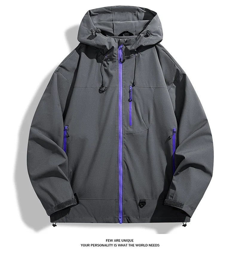 Unisex Waterproof Windbreaker Outdoor Sport Windproof Single-Layer Jacket Men Women Hiking Climbing Trekking Rain Coat