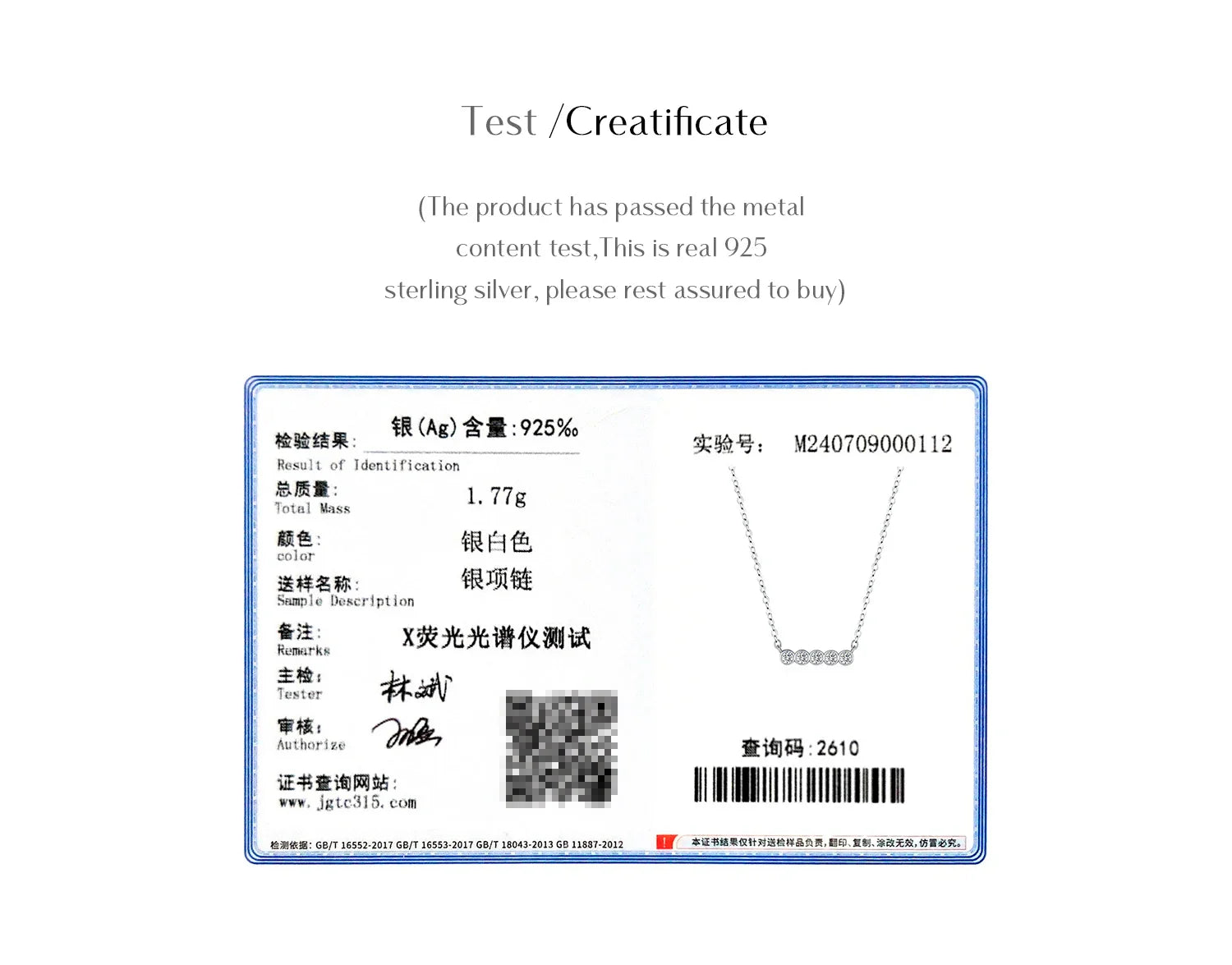D Color Moissanite 925 Sterling Silver Stackable Pendant Necklaces Lab Diamond Link Chain Jewelry For Women Luxury Gift