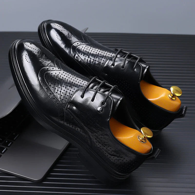Handmade Men's Oxford Shoes designer Brogue Men Leather Shoes Luxury Fashion Wedding Shoe Business Office Men's Shoes Size 38-44