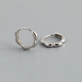 925 Sterling Silver Simple European Plum Circle Hoop Earrings For Women Fashion Charms Huggies Party Jewelry Accessories