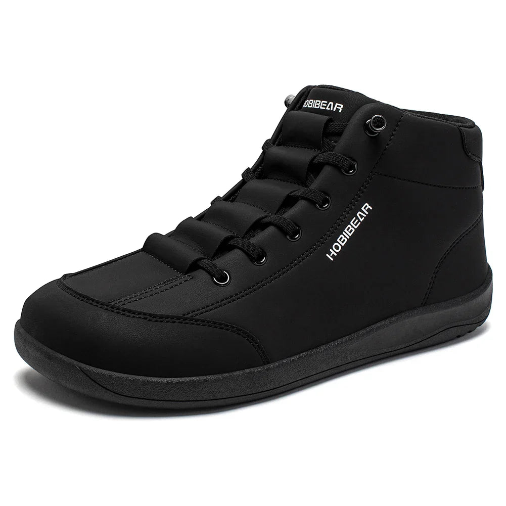 Mid Top Barefoot Shoes Mens Womens Wide Toe Ankle Boots Outdoor Non-Slip Artificial Leather Shoes