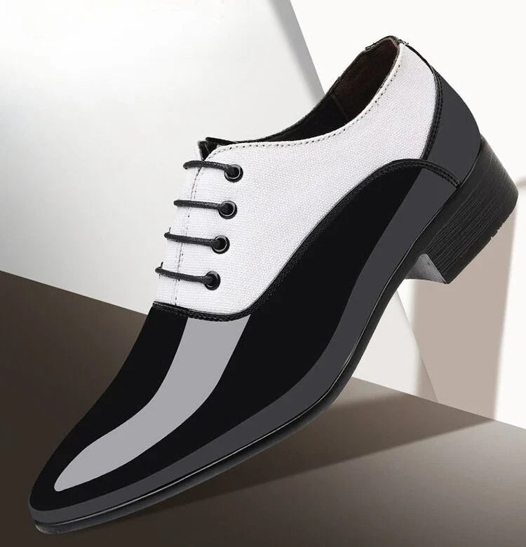 Patent Leather Pointed Toe Social Shoe for Men Spring Autumn Gentleman Office Low Price Luxury Designer Official Dress Shoes Man