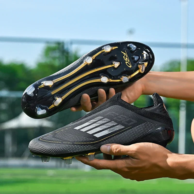 New Men Football Boots Outdoor Sport Training Soccer Shoes Match Boys Adult Cleats Breathable Non Slip Long Spikes Comfortable