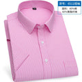 Summer thin men's business social short-sleeved shirt professional formal striped casual non-ironing breathable shirt slim fit