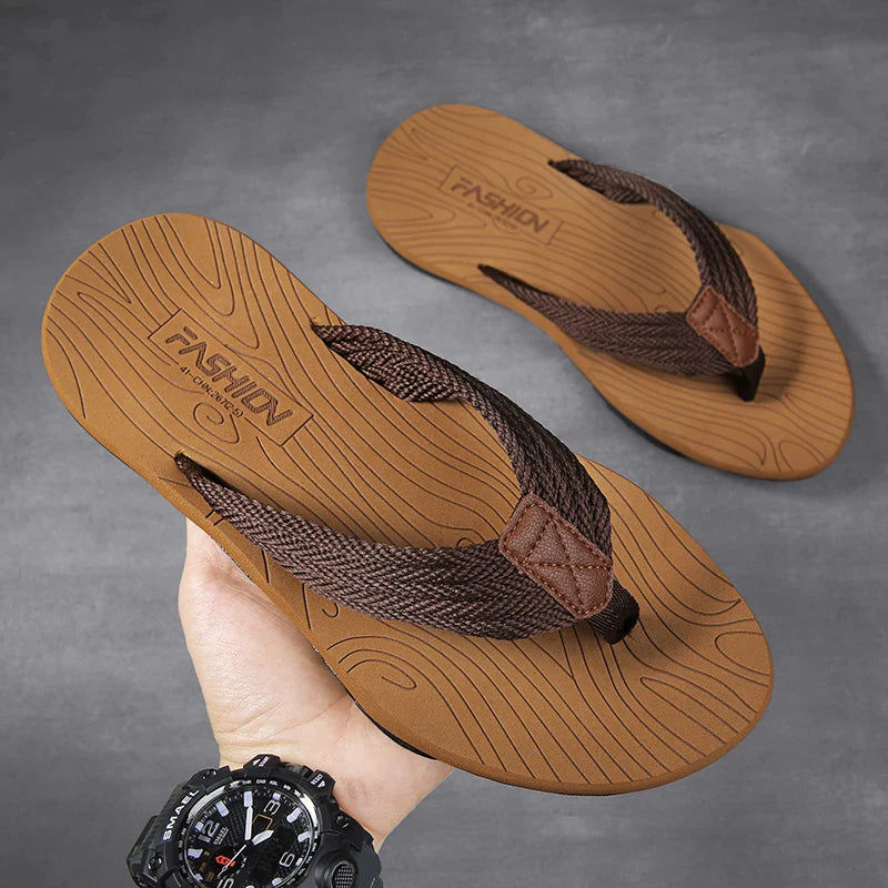 2024 New Flip-flops Slippers Men's Summer Platform Sandals Men's Simple Casual Sandals Indoor and Outdoor Beach Shoes