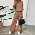 leisure solid color women's two-piece pants
