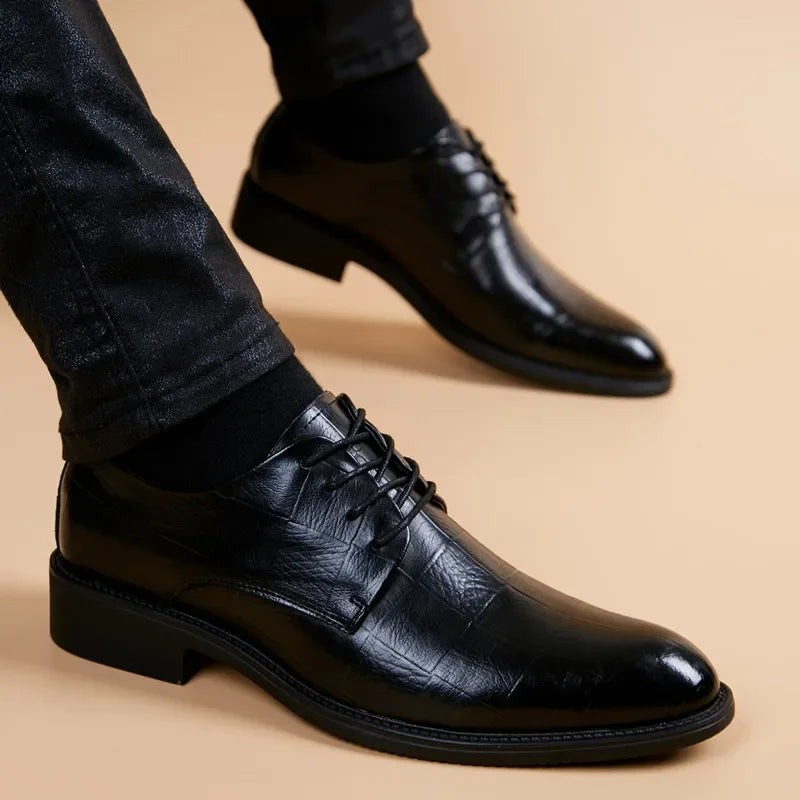 Men's Wedding Leather Business Shoes – Formal Oxford Dress Footwear