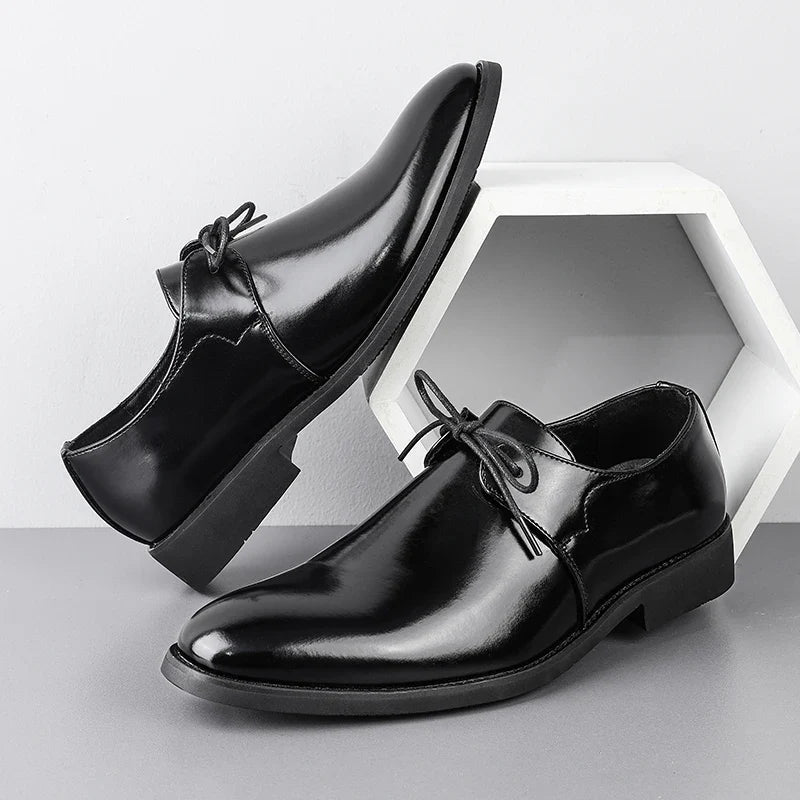 New Men's Solid-Color Belt Casual Shoe Are Comfortable And Classic Business Office Fair Dress Shoe Are Fashionable Wedding Shoes