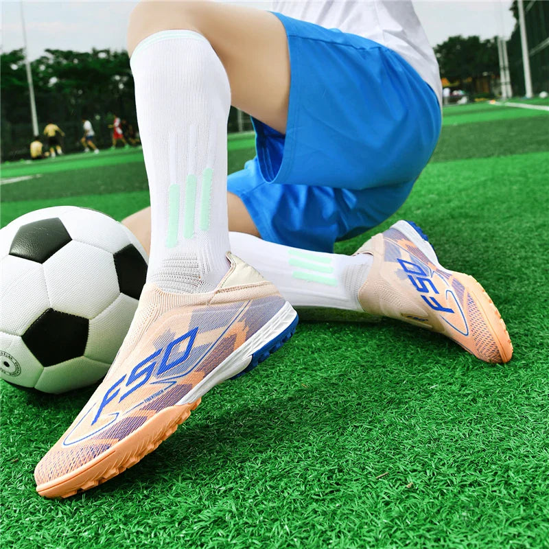 New Men Football Boots Outdoor High-top Soccer Shoes Cleats Hot-selling Grass Match Indoor Sneakers Non-Slip High-quality