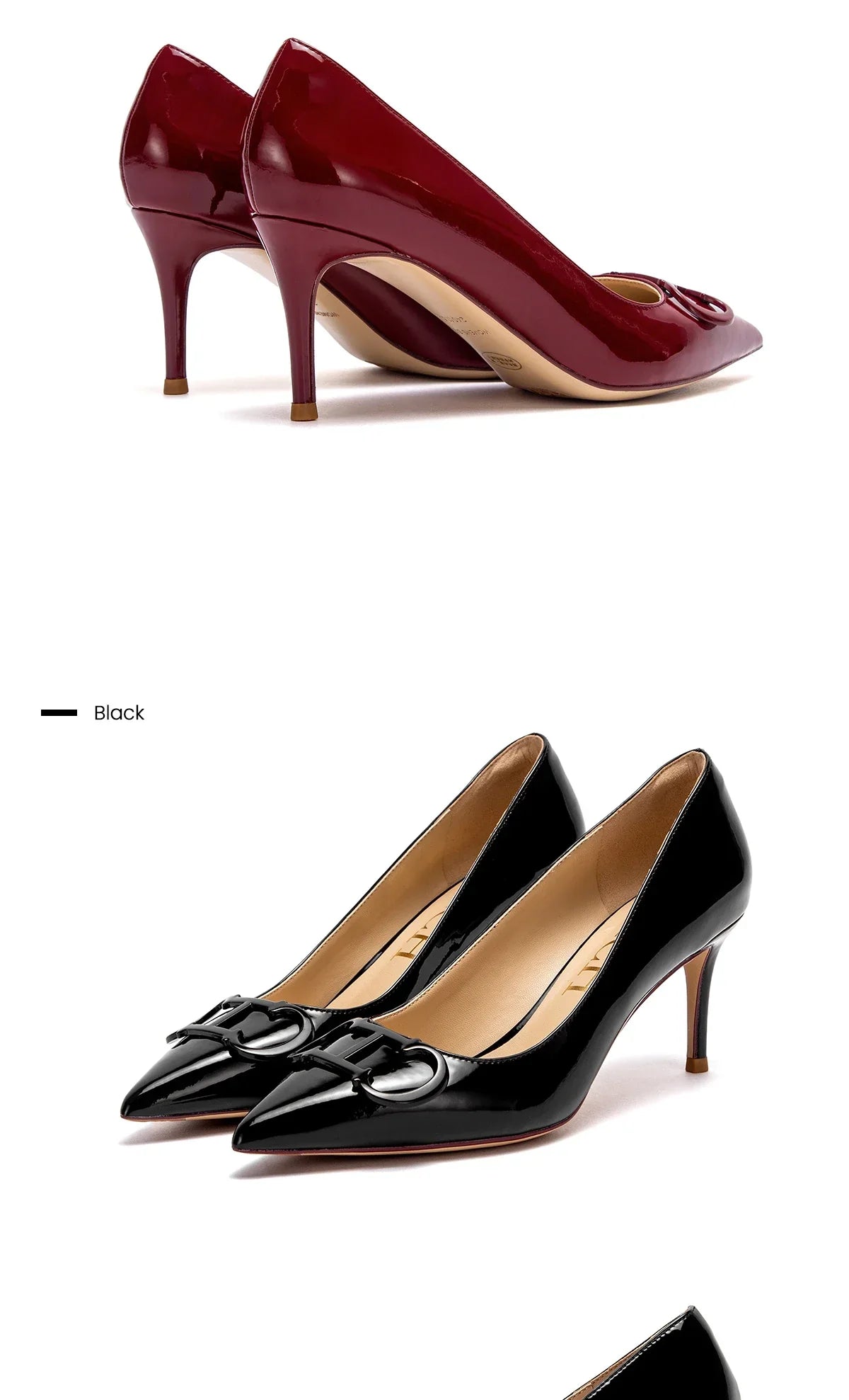 Women's High Heels New Lacquer Leather Women's Business Wedding Shoes 7cm