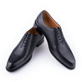 Luxury Genuine Leather Shoes Men Oxford Casual Business Office Shoes Comfortable Formal Lace Up Pointed Toe Dress Wedding Shoes