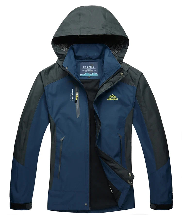 Camping Hiking Jacket Men Autumn Outdoor Sports Coats Climbing Trekking Windbreaker Travel Waterproof Jackets Black