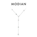 925 Sterling Silver Shambhala Sparkling Zirconia Ball Chain Luxury Shiny Y Shape Necklace For Women Fine Choker Jewelry