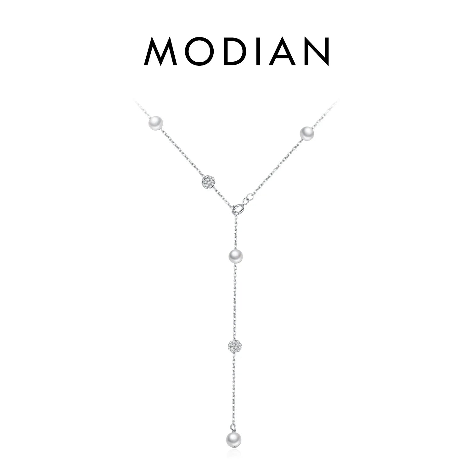 925 Sterling Silver Shambhala Sparkling Zirconia Ball Chain Luxury Shiny Y Shape Necklace For Women Fine Choker Jewelry