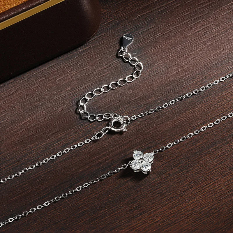 D VVS1 Moissanite Pandent Necklace GRA Certified 0.4ct Lab Diamond s925 Sterling Silver Dainty Necklaces for Women