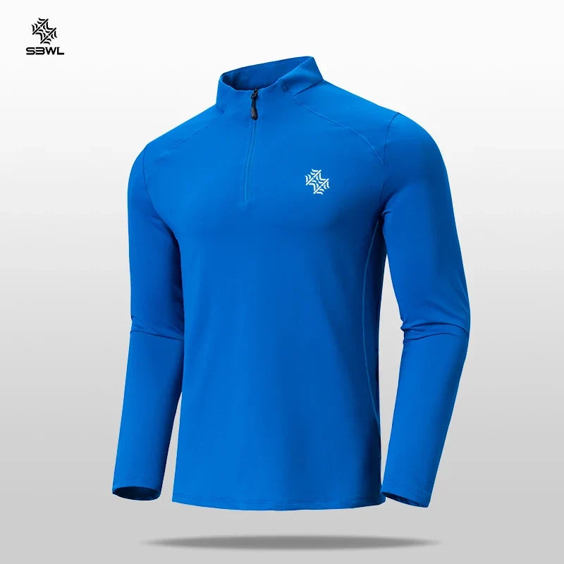 SBWL Men's High Quality Cycling Hiking Outdoor Sports Long Sleeve T-Shirt Leisure Speed Dry Running Fitness Sports Clothing Tops