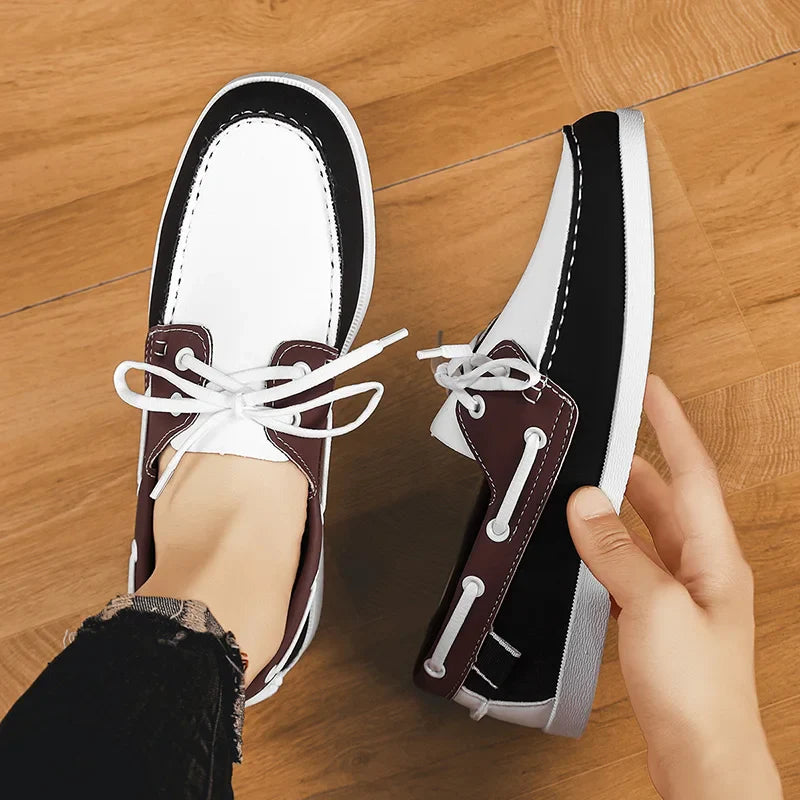 Men’s Strap Design Boat Shoes – Casual Non-Slip Loafers for Summer & Everyday Wear