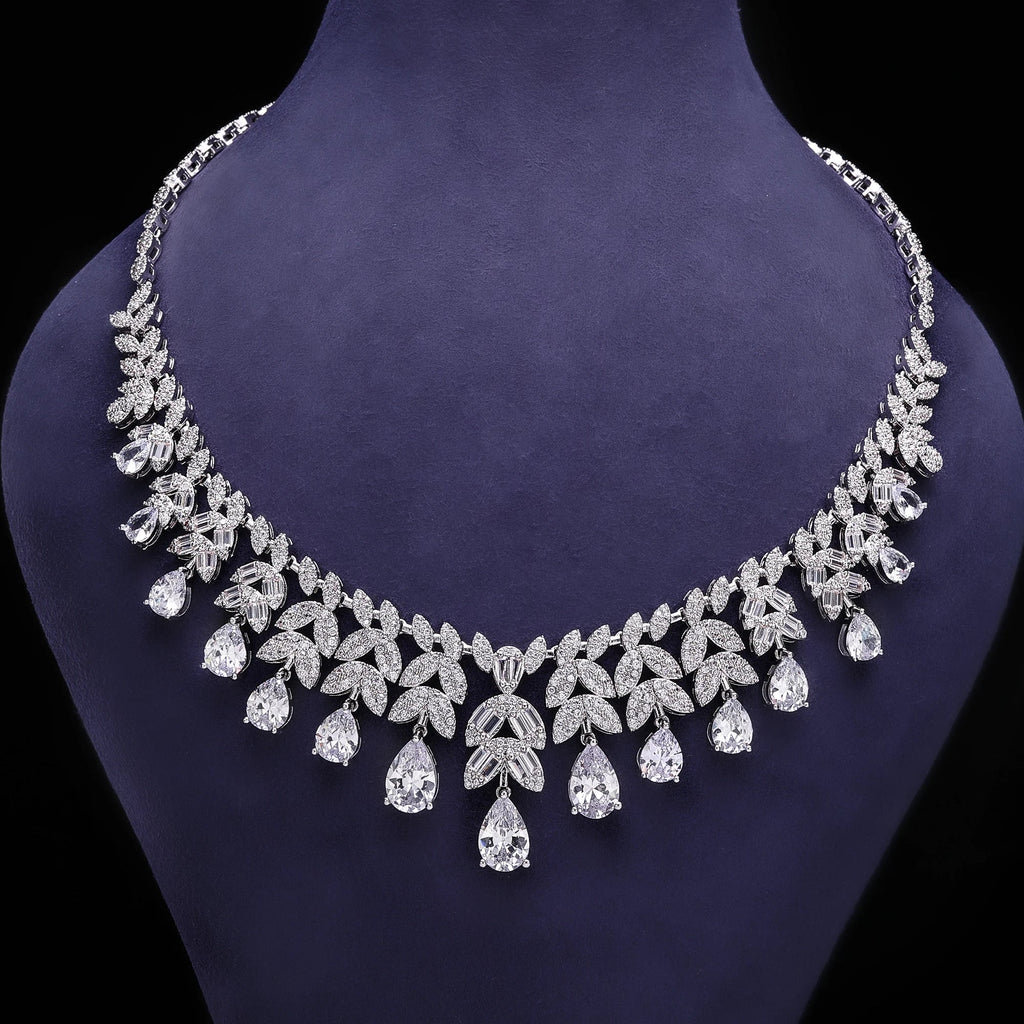 4 Pcs Super Luxury Cubic Zirconia Bridal Wedding Party Costume Nigerian Dubai Jewelry Set for Brides Accessories