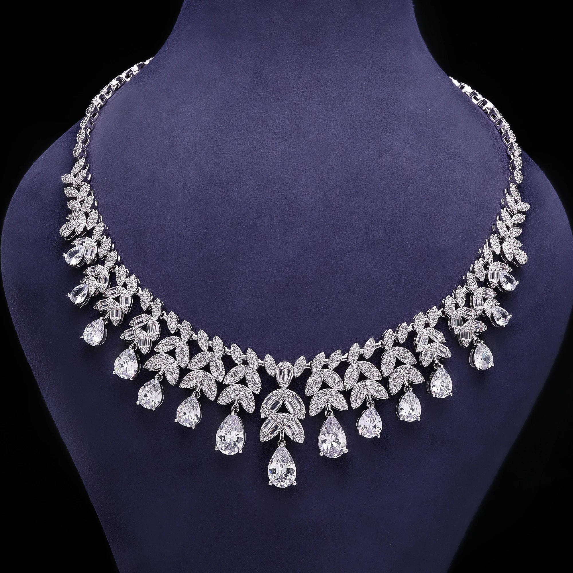 4 Pcs Super Luxury Cubic Zirconia Bridal Wedding Party Costume Nigerian Dubai Jewelry Set for Brides Accessories