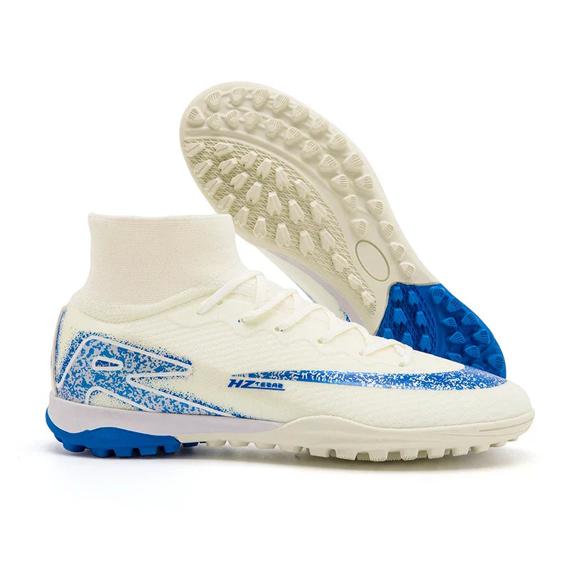 Kids Soccer Cleats for Boys and Girls Youth High-top Football Shoes Outdoor Athletic Turf Soccer Shoes