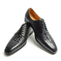 Fashion Elegant Black Oxfords Leather Shoe Dress Derby Shoe for Men Handcraft Official Male Wear Crocodile Pattern Leather Shoe