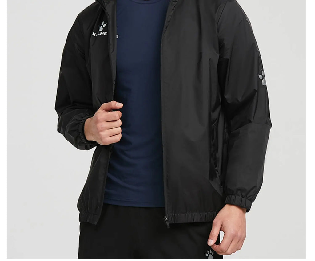 Men's Waterproof Jacket  Windbreaker Soccer Training Lightweight  Training  Outwear Quick Dry Coat  8163WT1001
