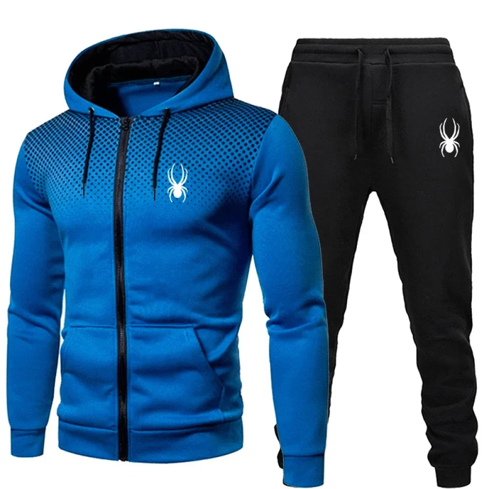 2026 popular two-piece men's sportswear jogging suit sportswear hooded sweatshirt zipper sweatshirt autumn and winter clothing