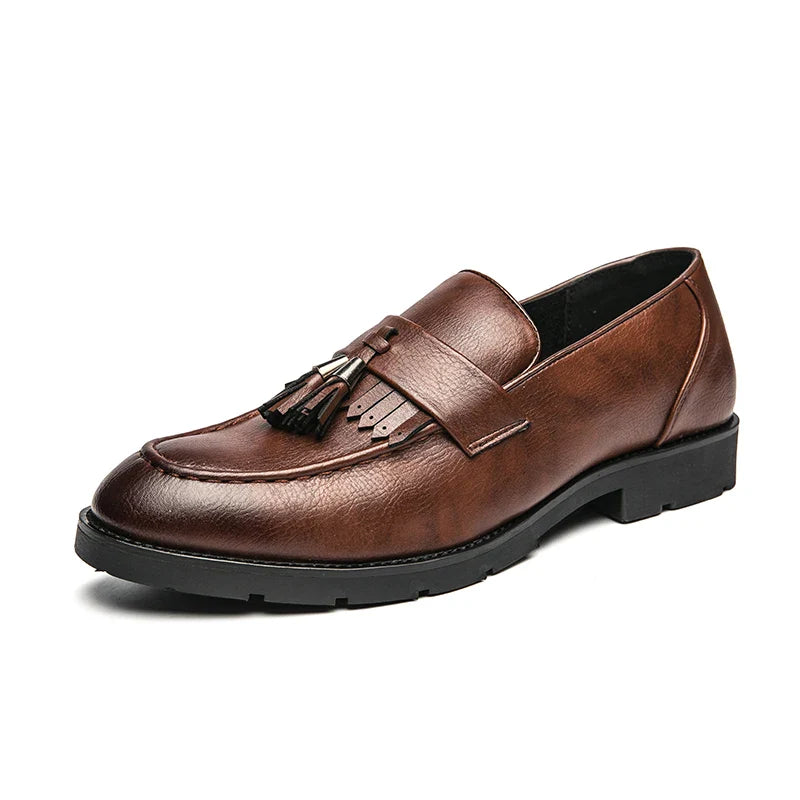 Tassel vamp loafers all match youth suit beamers men Korean version of British men's shoes best man shoes fashion
