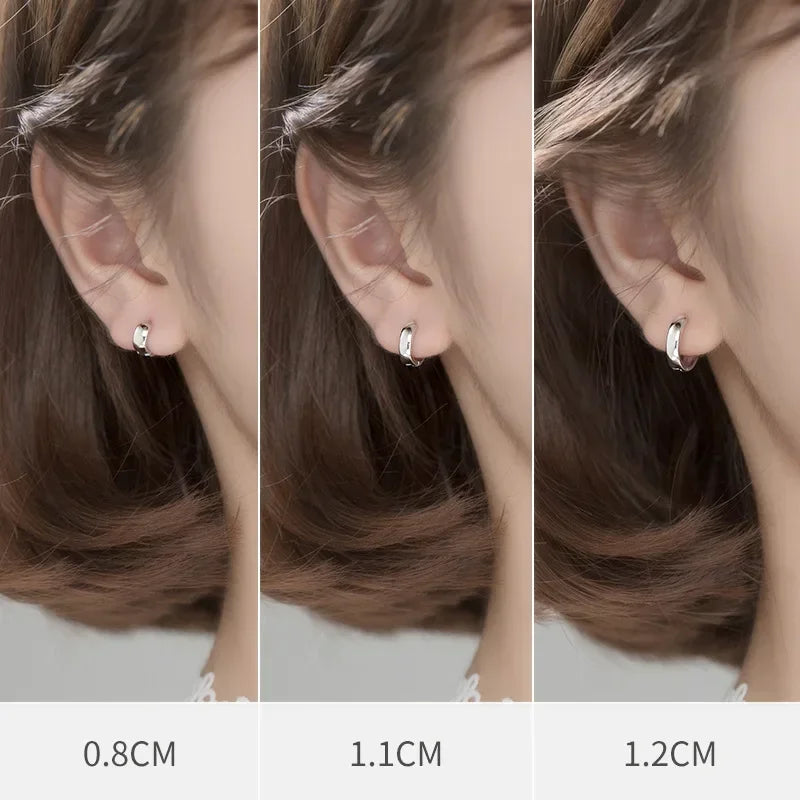 Man/Women's 925 Sterling Silver Hoop Earrings Cute Neat Gift For Girls/Boys Fine Jewelry Accessory Party Gift  DA1417