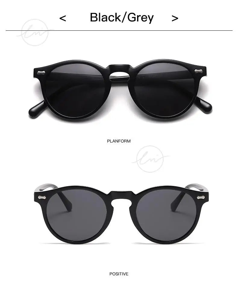 Retro Round Polarized Sunglasses Women Men Classic Leopard Frame Driving Shades Vintage Sun Glasses Unisex UV400 Gafas De Sol
