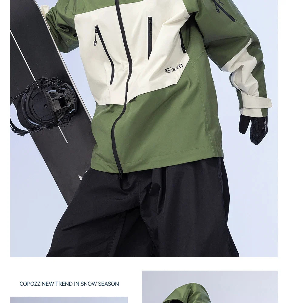 Ski Jacket Women Man Hooded Ski Wear Windproof Winter Overalls Hoodie Waterproof Outdoor Sports Clothing Snowboard