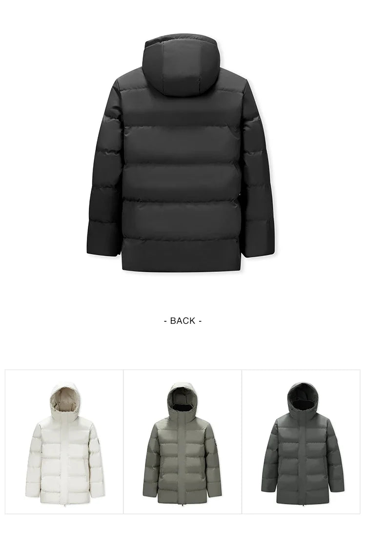Down Jacket Men 2026 Winter New Hooded Mid-Length Thick Versatile Coat